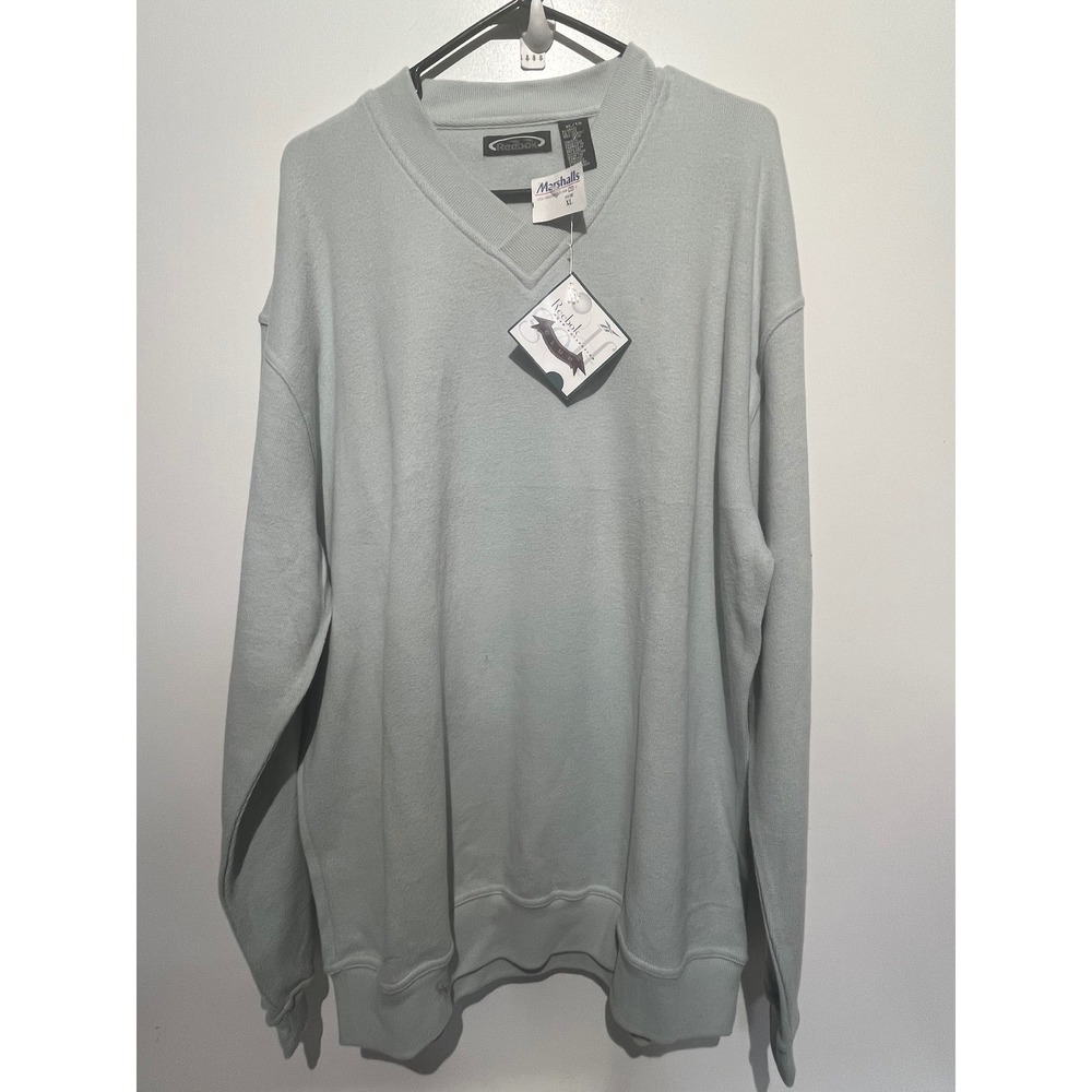Reebok Golf Club Collection Mens XL V-Neck Sweater Sage Green 100% Cotton NWT